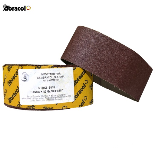 [0-377] [0-377] LIJA BANDA GRANO 60 3" x 18" x UNID 0-377