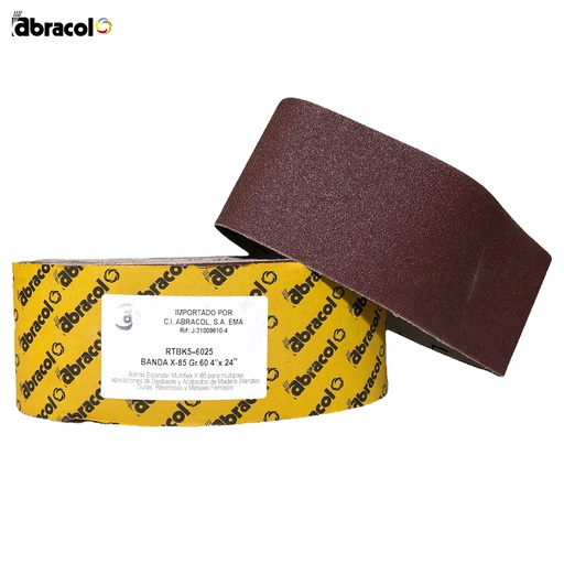 [0-381] LIJA BANDA GRANO 60 4" x 24" x UNID 0-381