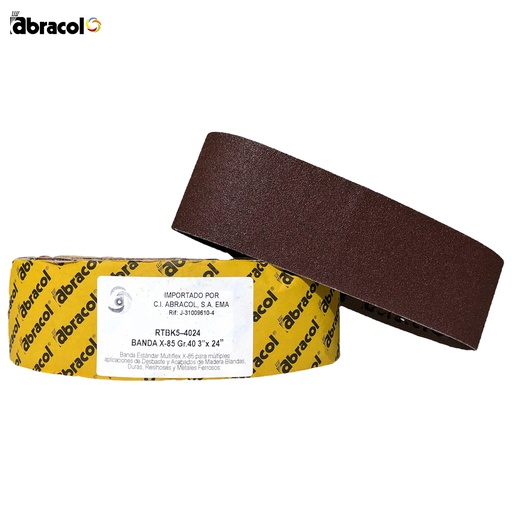 [0-387] [0-387] LIJA BANDA GRANO 40 3" x 24" x UNID 0-387