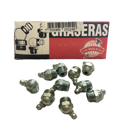 [0-398] GRASERA 1/4" N.P.T 17 CODO 45° x 50 UNID MEJIA 0-398