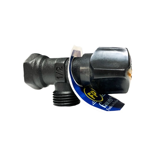 [0-424] LLAVE ARRESTO 1/2" x 1/2" BLACK FP 0-424