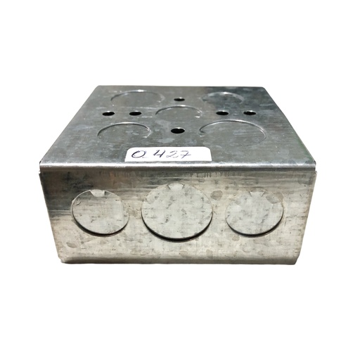 [0-427] CAJETIN METALICO CUAD COMB 4 x 4 0-427