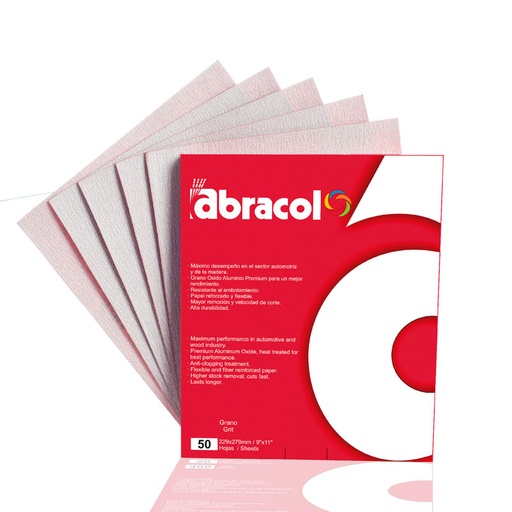 [0-464] LIJA ROJA GRANO 80 ABRACOL 0-464