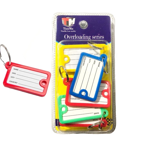 [0-551] LLAVERO IDENTIFICADOR x 5 PCS TIANMU 0-551