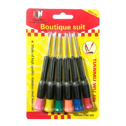 [0-552] JUEGO DESTORNILLADOR ESTRELLAS x 6 UNID 0-552