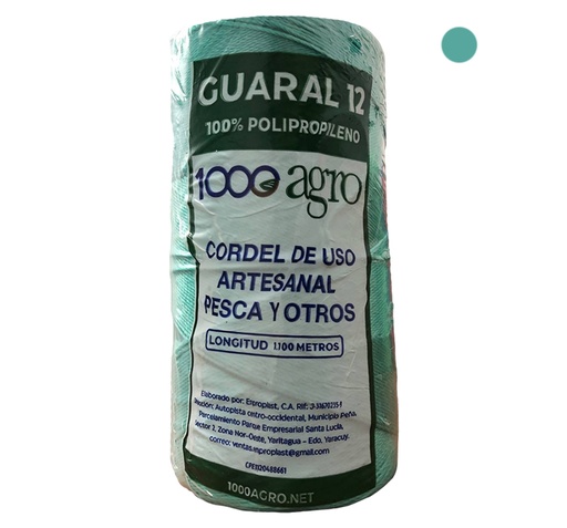 [0-561] GUARAL N 12 TURQUESA 1100MTS x UNID 1000AGRO 0-561