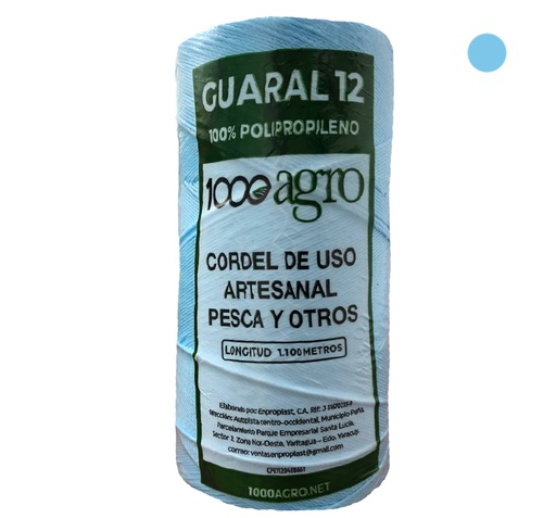 [0-564] GUARAL N 12 AZUL CIELO 1100MTS x UNID 1000AGRO 0-564