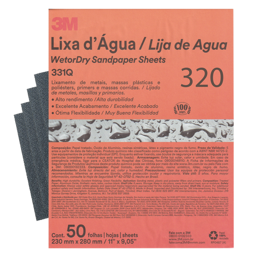 [0-682] LIJA GRANO 320 3M (BRASIL) 0-682