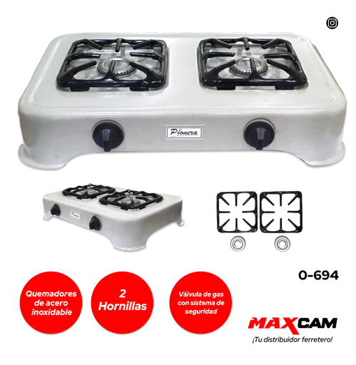 [0-694] COCINA GAS 2 HORNILLA PIONERA 0-694