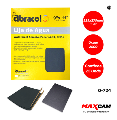 [0-724] LIJA GRANO 2000 ABRACOL 0-724