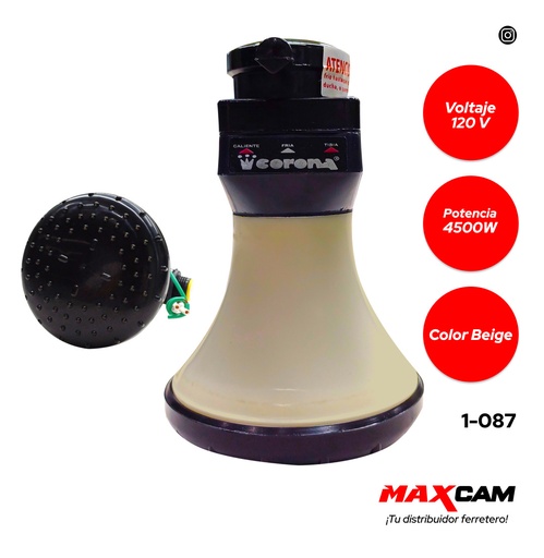 [1-087] DUCHA CALENTADOR BEIGE CORONA 1-087