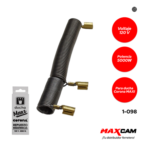 [1-098] RESISTENCIA P/DUCHA CALENTADOR MAXI CORONA 1-098