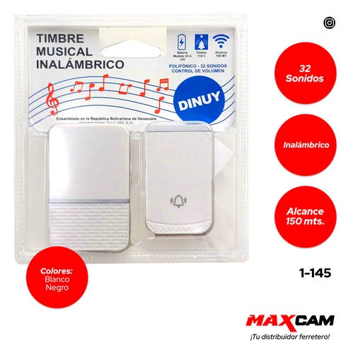 [1-145] TIMBRE INALAMBRICO DINUY 1-145