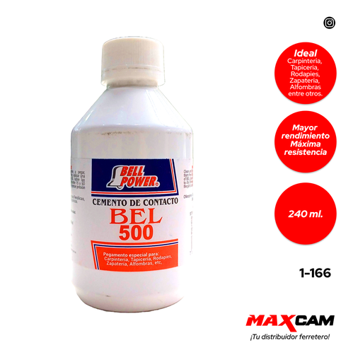 [1-166] CEMENTO CONTACTO x 1/16 (240ML) BELL 500 POWER 1-166