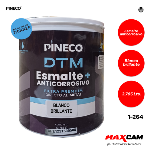 [1-264] PINTURA ESMALTE ACRILICO BLANCO BRI x GALON PRESTIGE 1-264