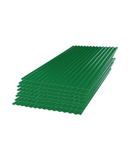 [1-401] LAMINA TECHO PVC 3MTS ONDULADO 2.5MM VERDE 1-401