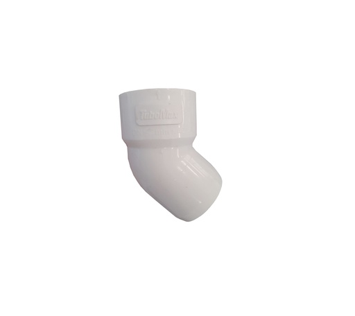 [1-453] CODO BLANCO UM 45° x 110MM TUBOMAX 4 PULG 1-453