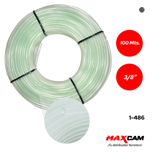 [1-486] MANGUERA CRISTAL 3/8" x 100MTS BELL POWER 1-486