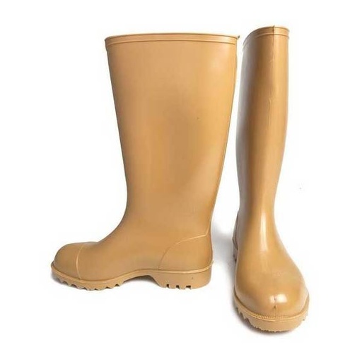 [1-496] BOTA DE PLASTICO BEIGE ALTA NRO 39 SANTA NINFA 1-496
