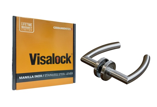 [1-617] MANILLA INOXIDABLE PLATEADA CURVA VISALOCK 1-617