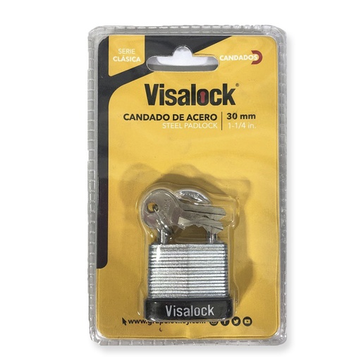 [1-620] CANDADO ACERO 30MM VISALOCK 1-620