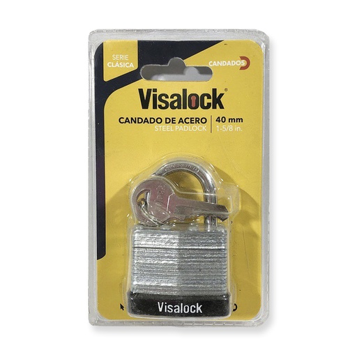 [1-621] CANDADO ACERO 40MM VISALOCK 1-621