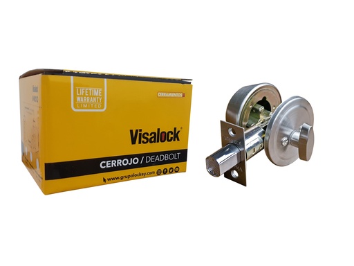 [1-626] CERROJO LLAVE/MARIPOSA PLATA VISALOCK 1-626