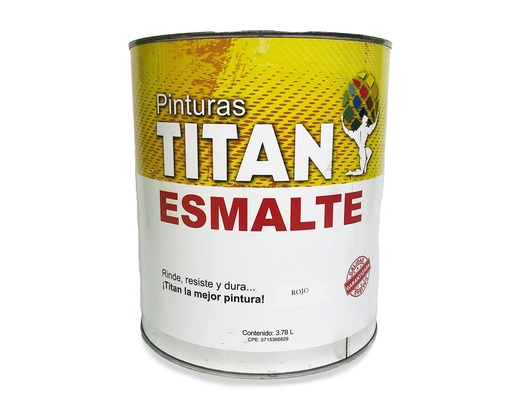 [1-708] PINTURA ESMALTE ROJO x GALON TITAN 1-708