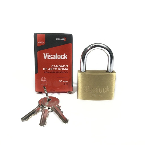 [1-740] CANDADO LATON ARCO 50MM VISALOCK 1-740