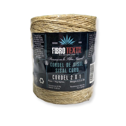 [1-758] [1-758] CORDEL SISAL 2x1 x 1 KG FIBRO TEXTIL 1-758