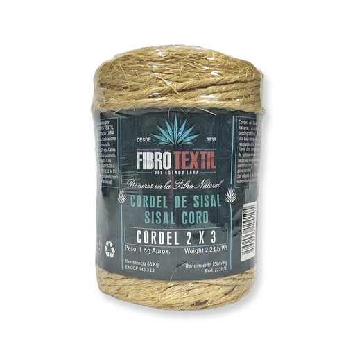 [1-766] CORDEL SISAL 2x3 x 1 KG FIBRO TEXTIL 1-766