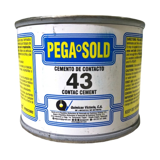 [1-790] CEMENTO CONTACTO PEGA-SOLD 43 x 1/32 GALON 1-790