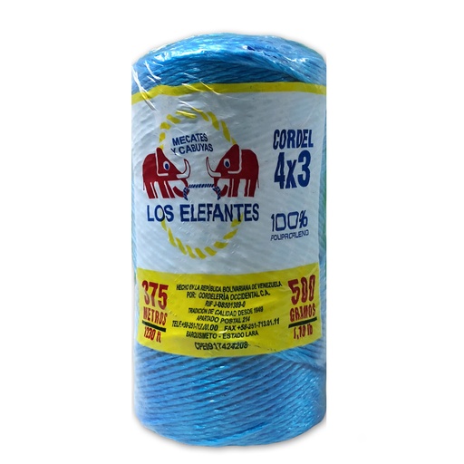 [1-816] CORDEL 4X3 AZUL (PP 30 ELEFANTE) 1-816