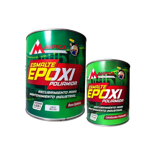 [1-832] KIT ESMALTE EPOXI GRIS MEDIO MANPICA 1-832