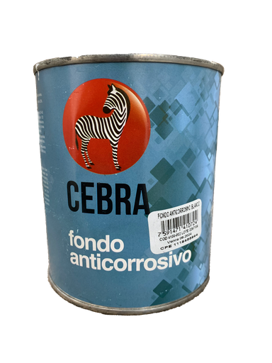 [1-837] FONDO ANTICORROSIVO BLANCO 1/4 CEBRA 1-837