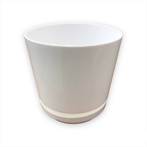 [1-850] MATERO C/PLATO ART CIL LISO D-15 BLANCO 1-850