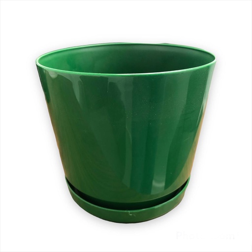 [1-852] MATERO C/PLATO ART CIL LISO D-15 VERDE 1-852