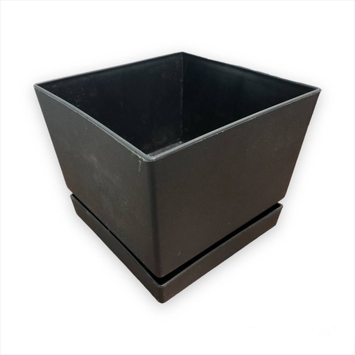 [1-856] MATERO C/PLATO CUAD TEX L15 NEGRO 1-856