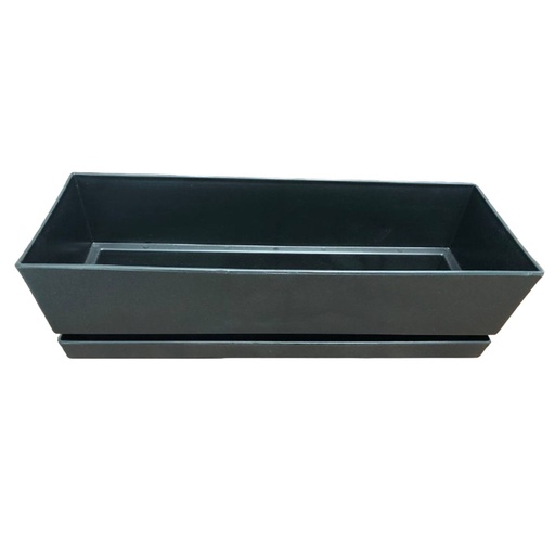 [1-858] MATERO C/PLATO RECT TEX L30 NEGRO 1-858