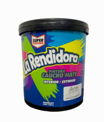 [1-905] PINTURA CAUCHO BLANCA x GALON LA RENDIDORA TIPO B 1-905