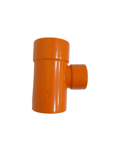 [1-916] TEE REDUC AN 110MM x 75 MM NARANJA TUBRICA 4" A 3" 1-916
