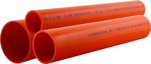 [1-919] TUBO AN 11OMM x 3M NARANJA TUBRICA 4" 1-919
