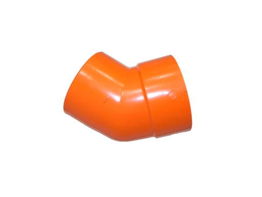 [1-924] CODO AN 45° x 75MM NARANJA TUBRICA 3" 1-924
