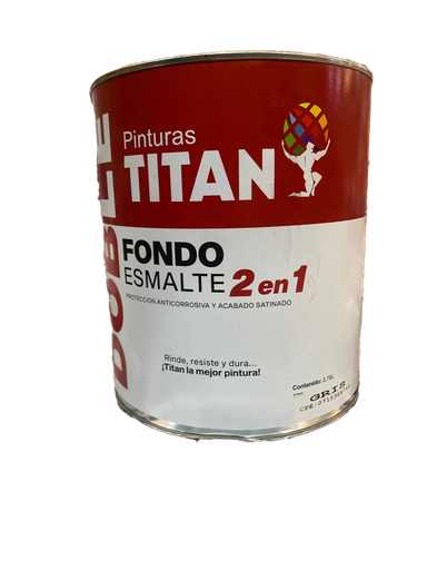 [1-956] FONDO ESMALTE GRIS 2 EN 1 x GALON TITAN 1-956