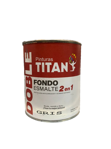 [1-957] FONDO ESMALTE GRIS 2 EN 1 x 1/4 TITAN 1-957