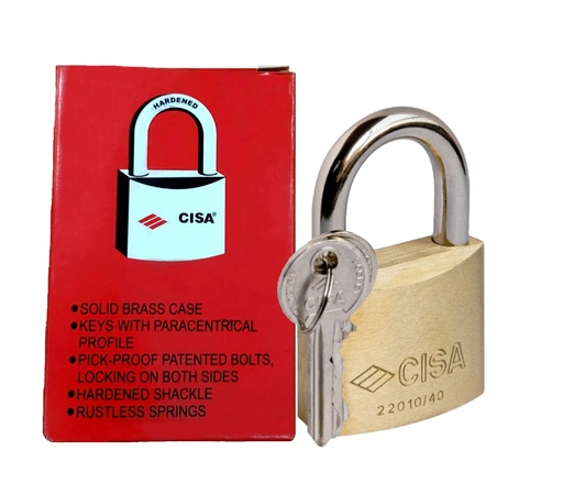 [2-101] CANDADO LATON 40MM CISA 2-101