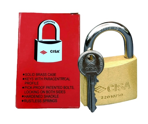 [2-102] CANDADO LATON 50MM CISA 2-102
