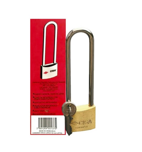 [2-114] [2-114] CANDADO LARGO 50MM CISA 2-114