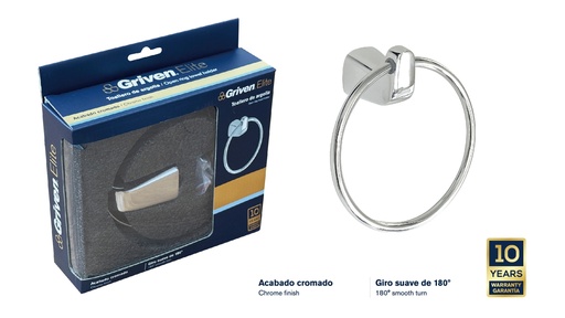 [9-235] ACCESORIO DE BAÑO P/TOALLA T/ARGOLLA GRIVEN ELITE 9-235
