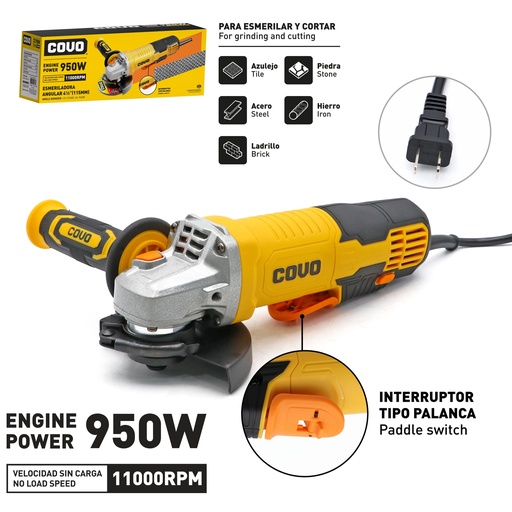 [9-238] ESMERIL 4 1/2 x 950W COVO 9-238